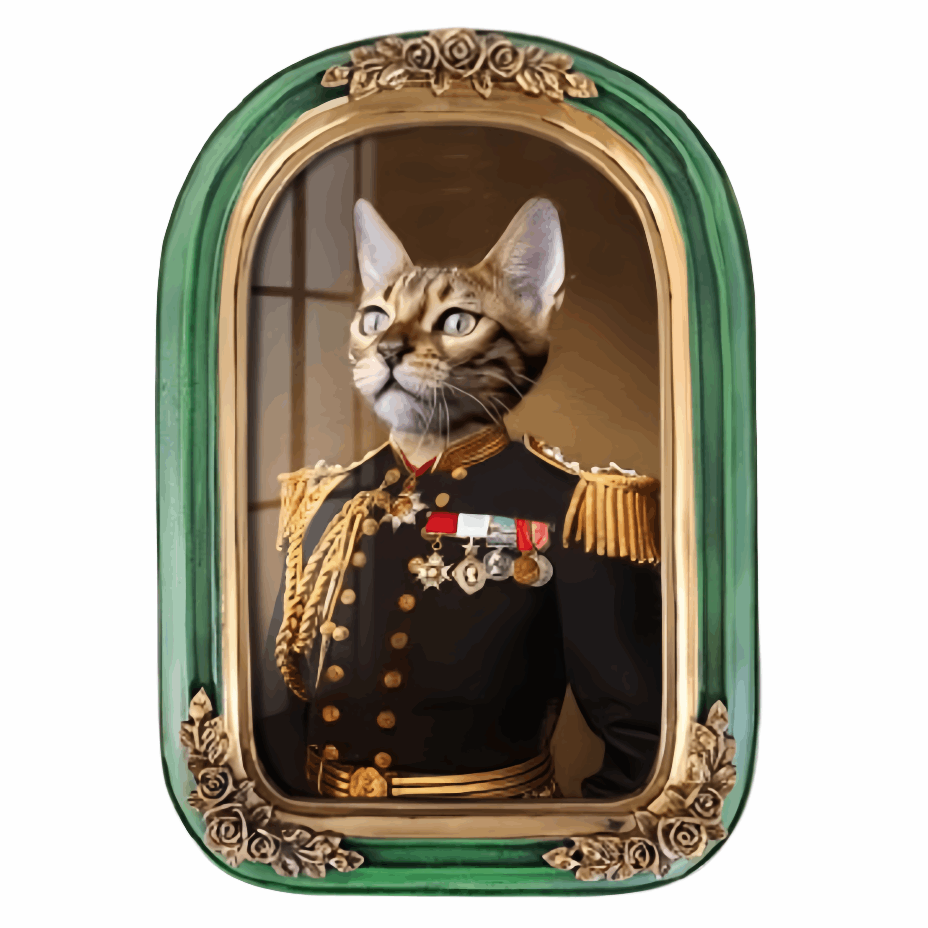 Vintage Style Custom Pet Portrait on Canvas | European Framed Cat & Dog Art Print - Unique Memorial Decor Gift