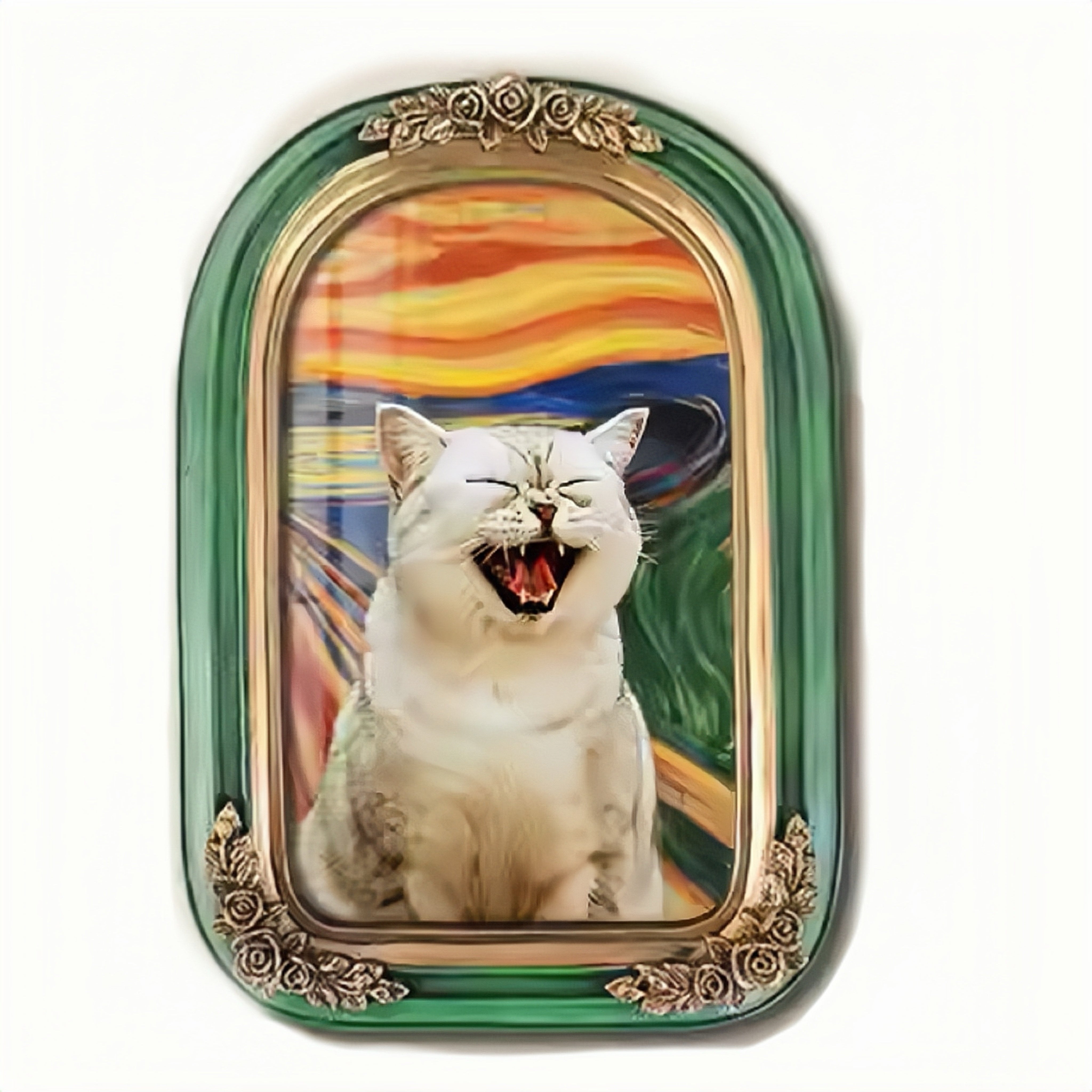 Vintage Style Custom Pet Portrait on Canvas | European Framed Cat & Dog Art Print - Unique Memorial Decor Gift