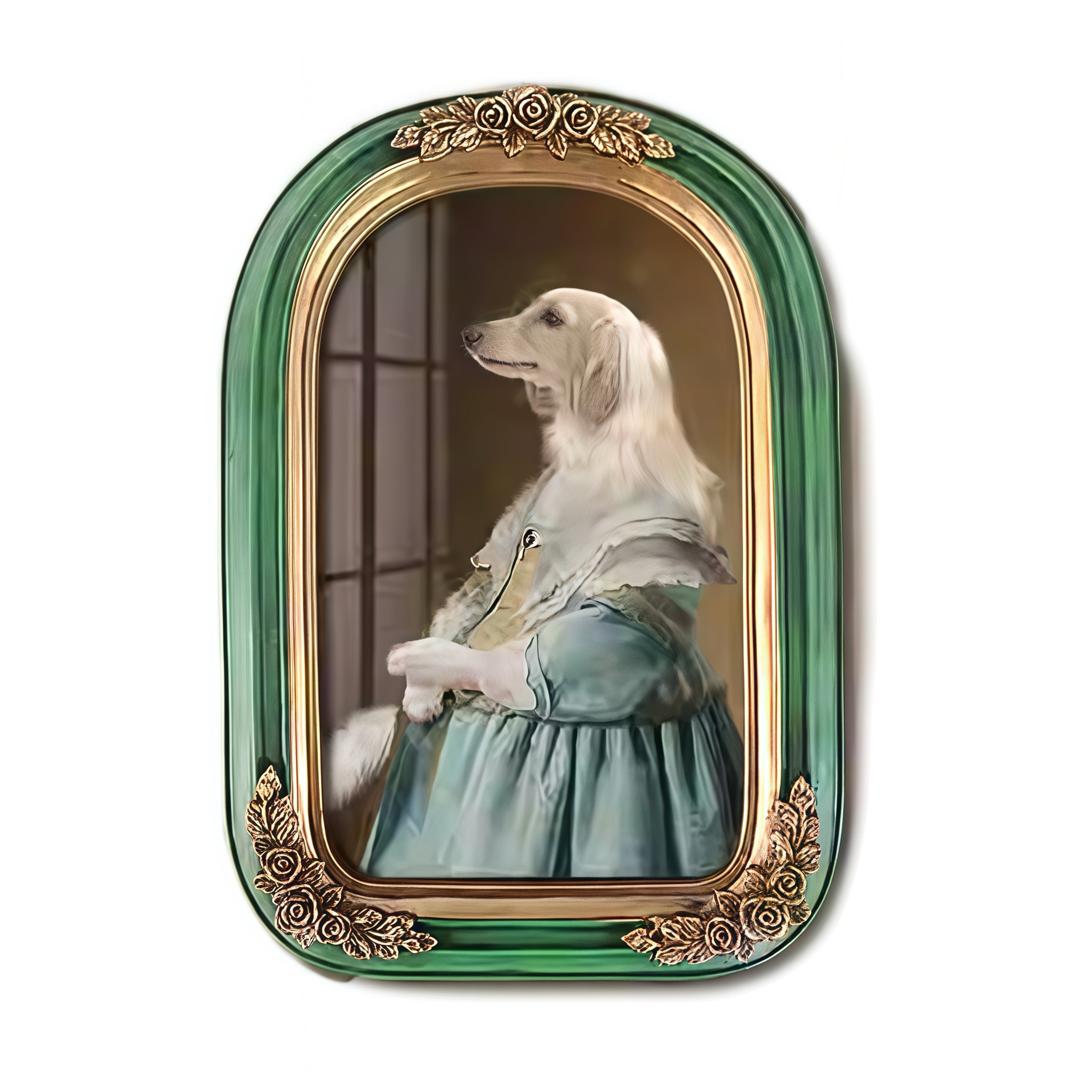 Vintage Style Custom Pet Portrait on Canvas | European Framed Cat & Dog Art Print - Unique Memorial Decor Gift