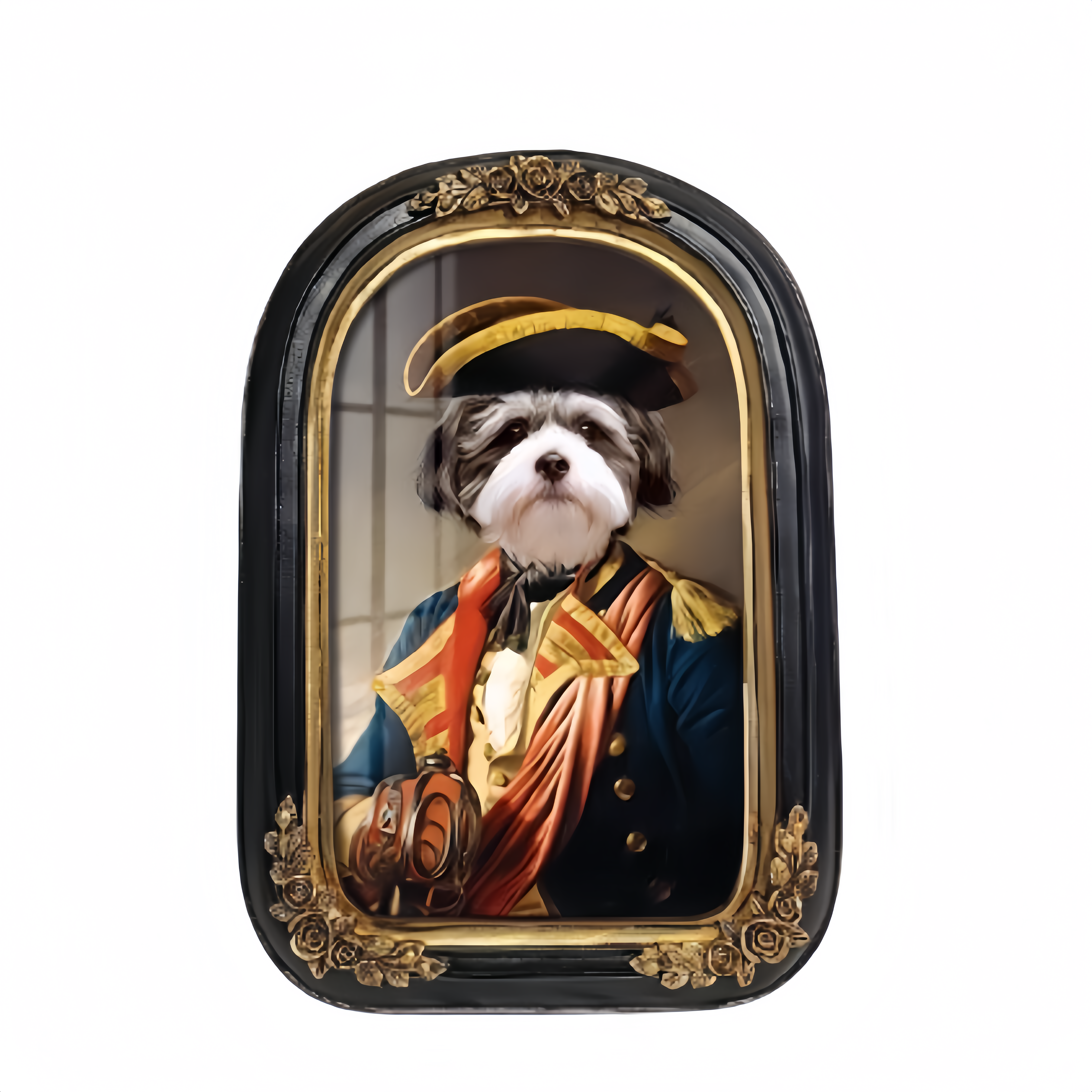 Vintage Style Custom Pet Portrait on Canvas | European Framed Cat & Dog Art Print - Unique Memorial Decor Gift