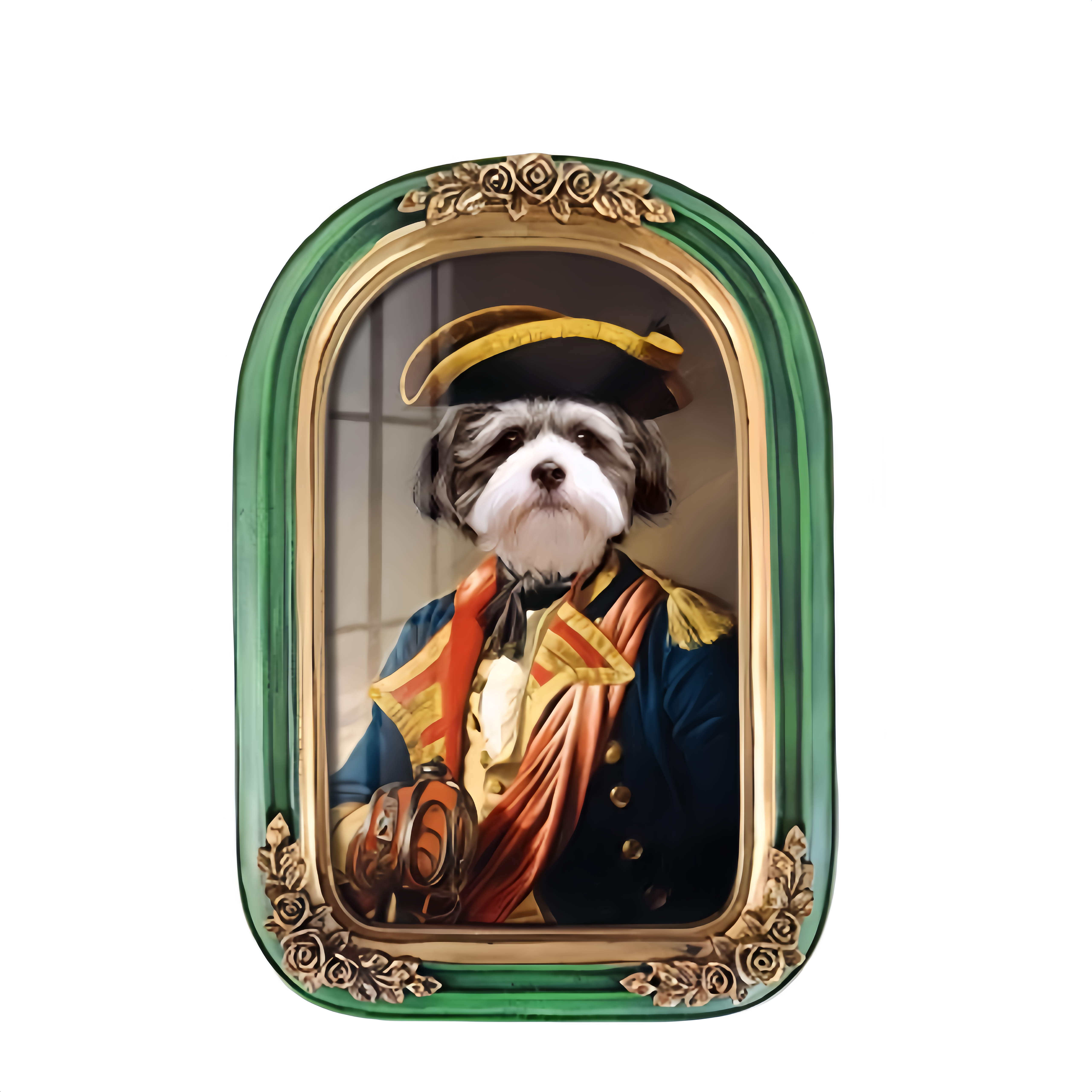 Vintage Style Custom Pet Portrait on Canvas | European Framed Cat & Dog Art Print - Unique Memorial Decor Gift