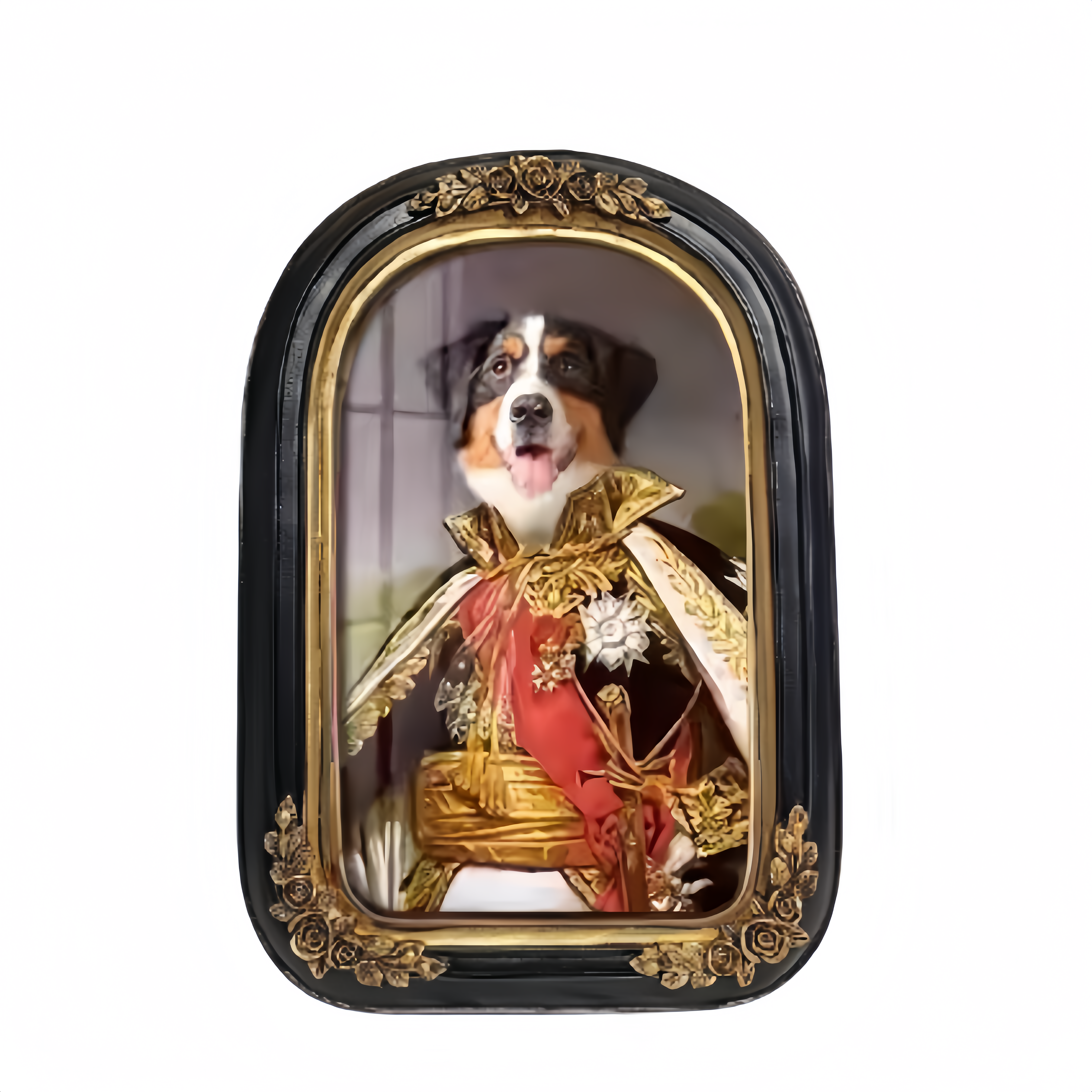 Vintage Style Custom Pet Portrait on Canvas | European Framed Cat & Dog Art Print - Unique Memorial Decor Gift