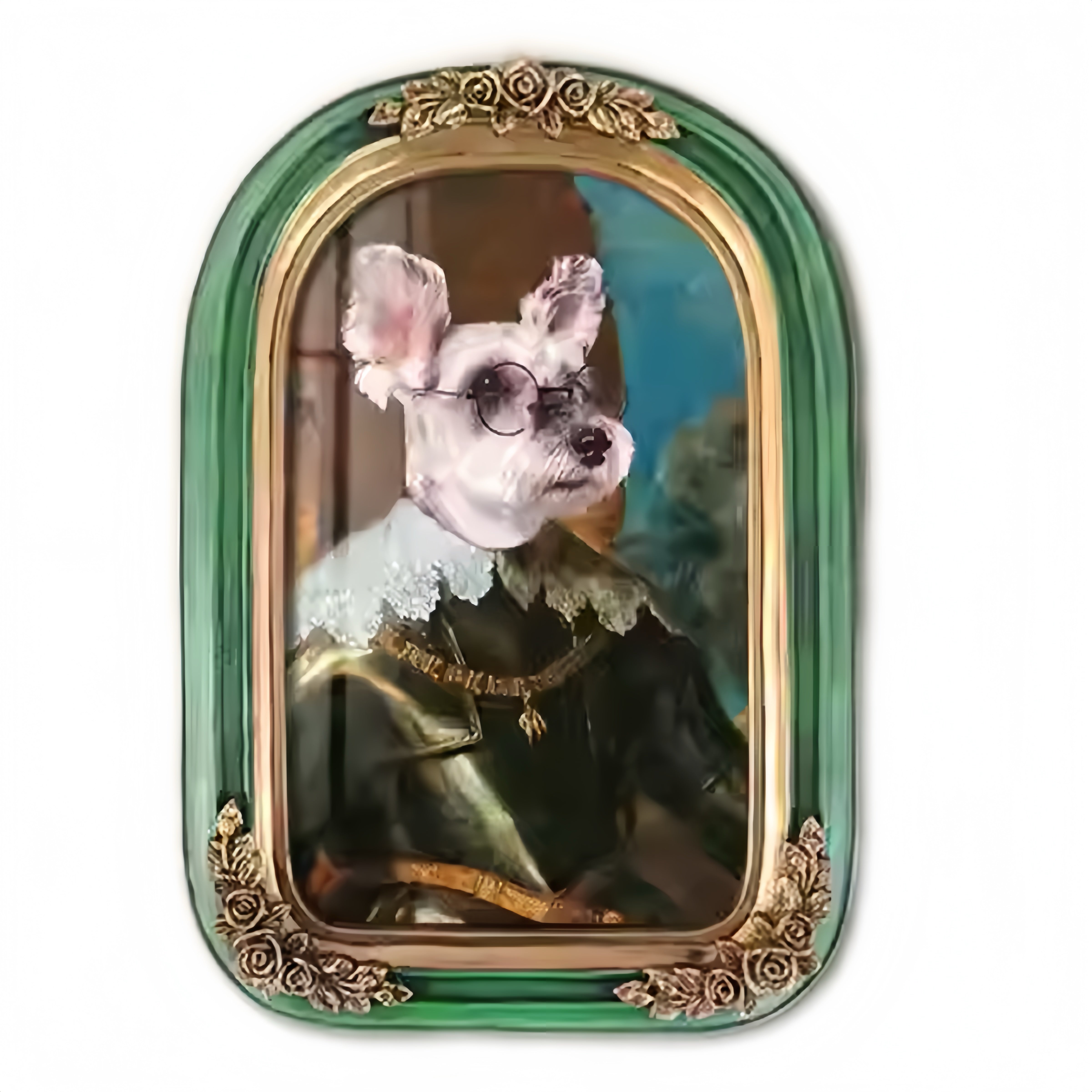 Vintage Style Custom Pet Portrait on Canvas | European Framed Cat & Dog Art Print - Unique Memorial Decor Gift