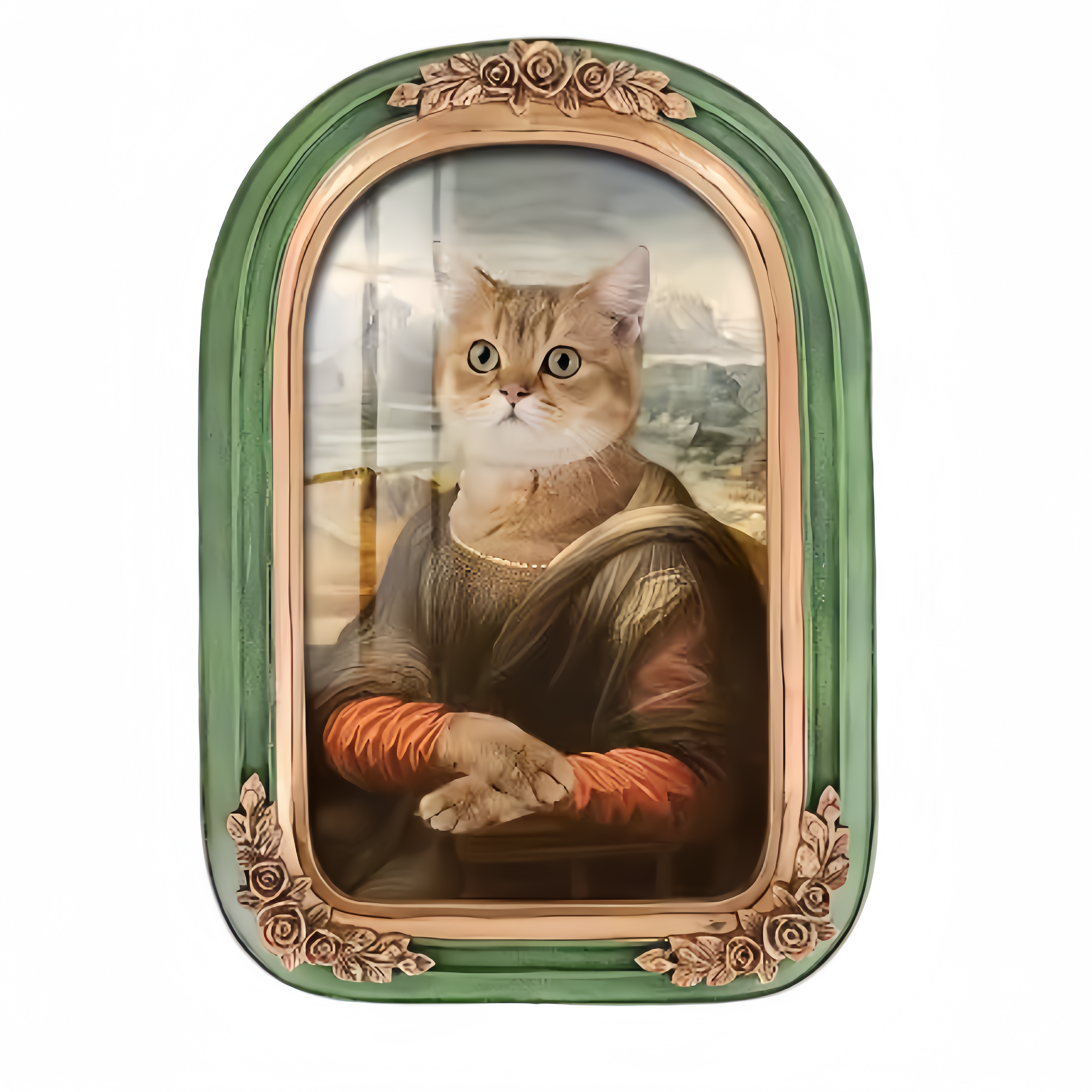 Vintage Style Custom Pet Portrait on Canvas | European Framed Cat & Dog Art Print - Unique Memorial Decor Gift