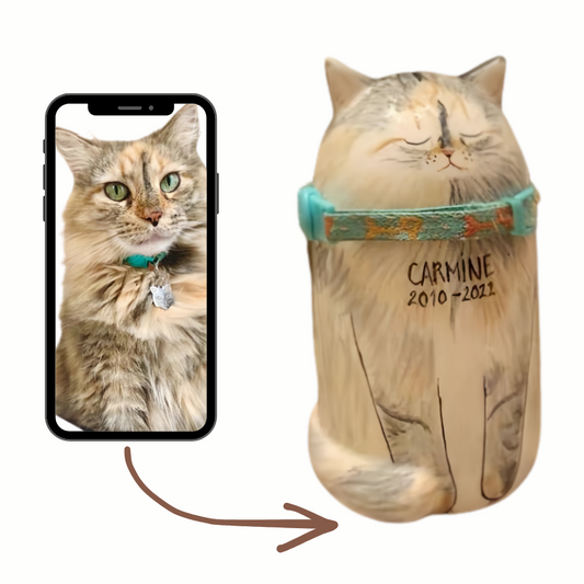 Unique handcrafted pet urns for cat ashes