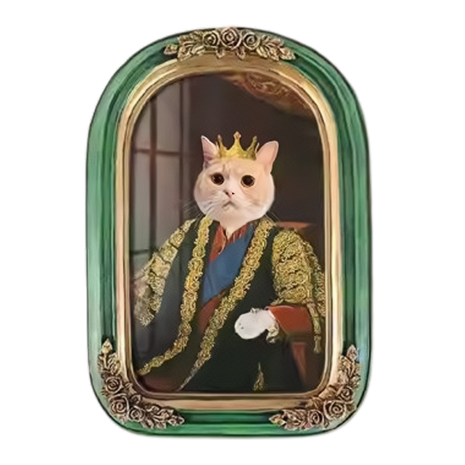 Vintage Style Custom Pet Portrait on Canvas | European Framed Cat & Dog Art Print - Unique Memorial Decor Gift