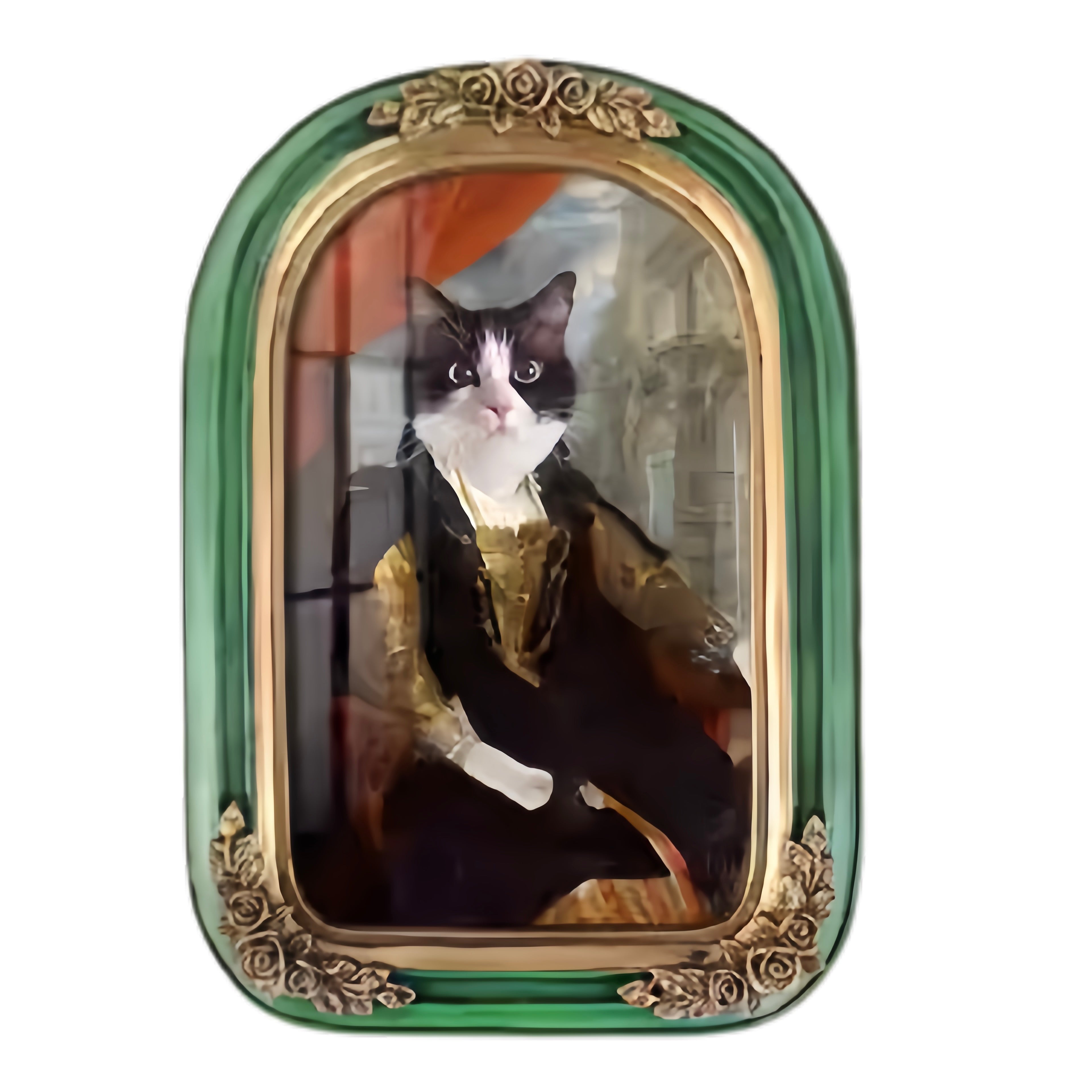 Vintage Style Custom Pet Portrait on Canvas | European Framed Cat & Dog Art Print - Unique Memorial Decor Gift