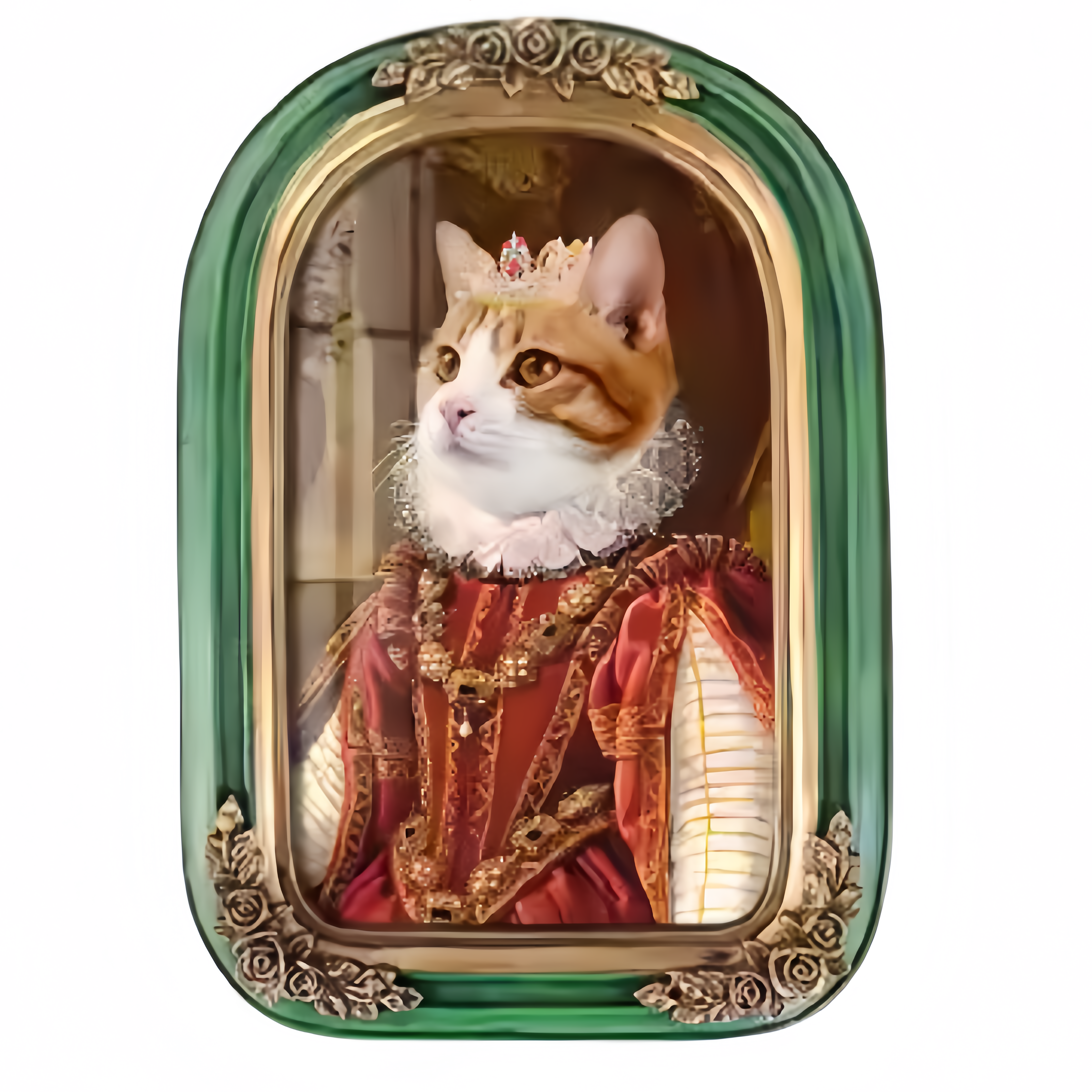 Vintage Style Custom Pet Portrait on Canvas | European Framed Cat & Dog Art Print - Unique Memorial Decor Gift