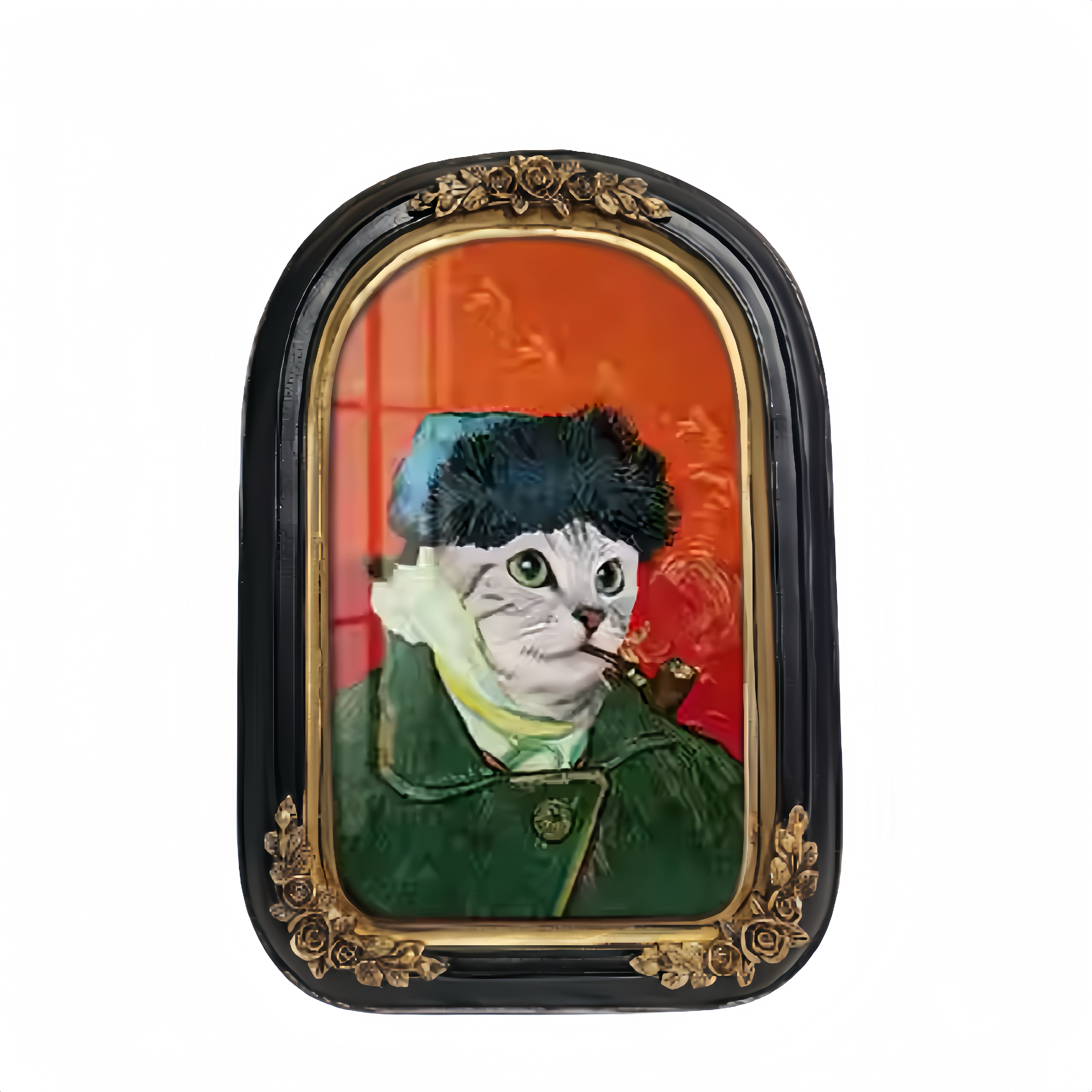 Vintage Style Custom Pet Portrait on Canvas | European Framed Cat & Dog Art Print - Unique Memorial Decor Gift
