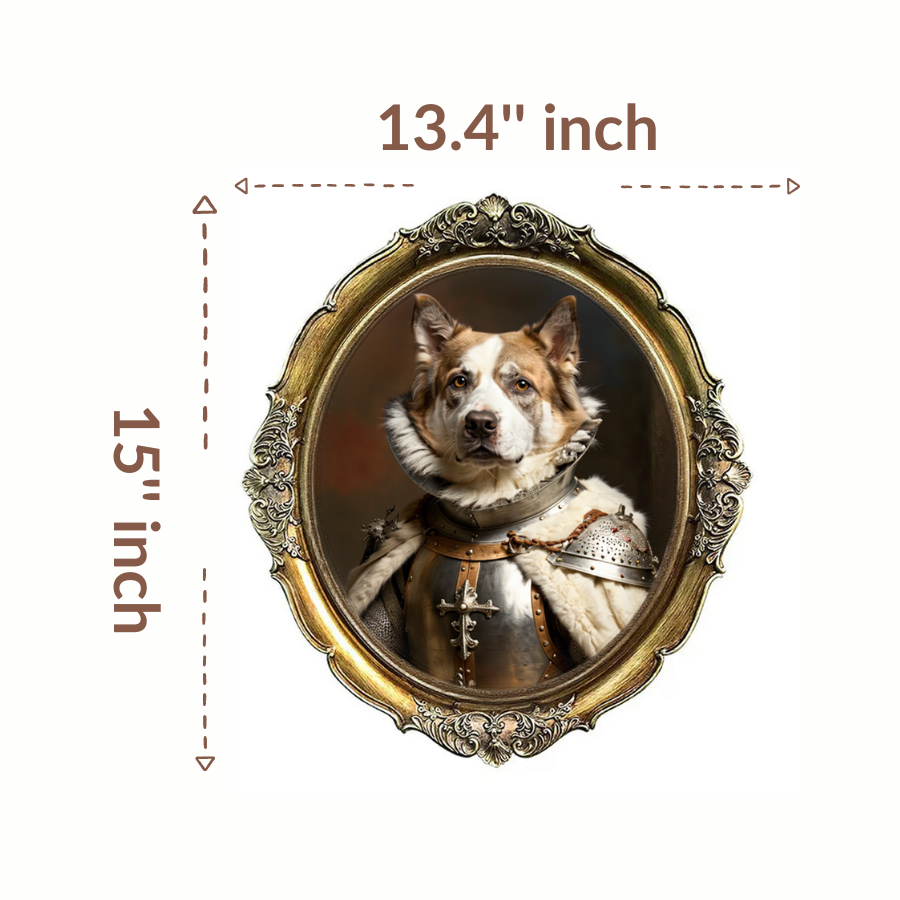 Vintage Style Custom Pet Portrait on Canvas | European Framed Cat & Dog Art Print - Unique Memorial Decor Gift