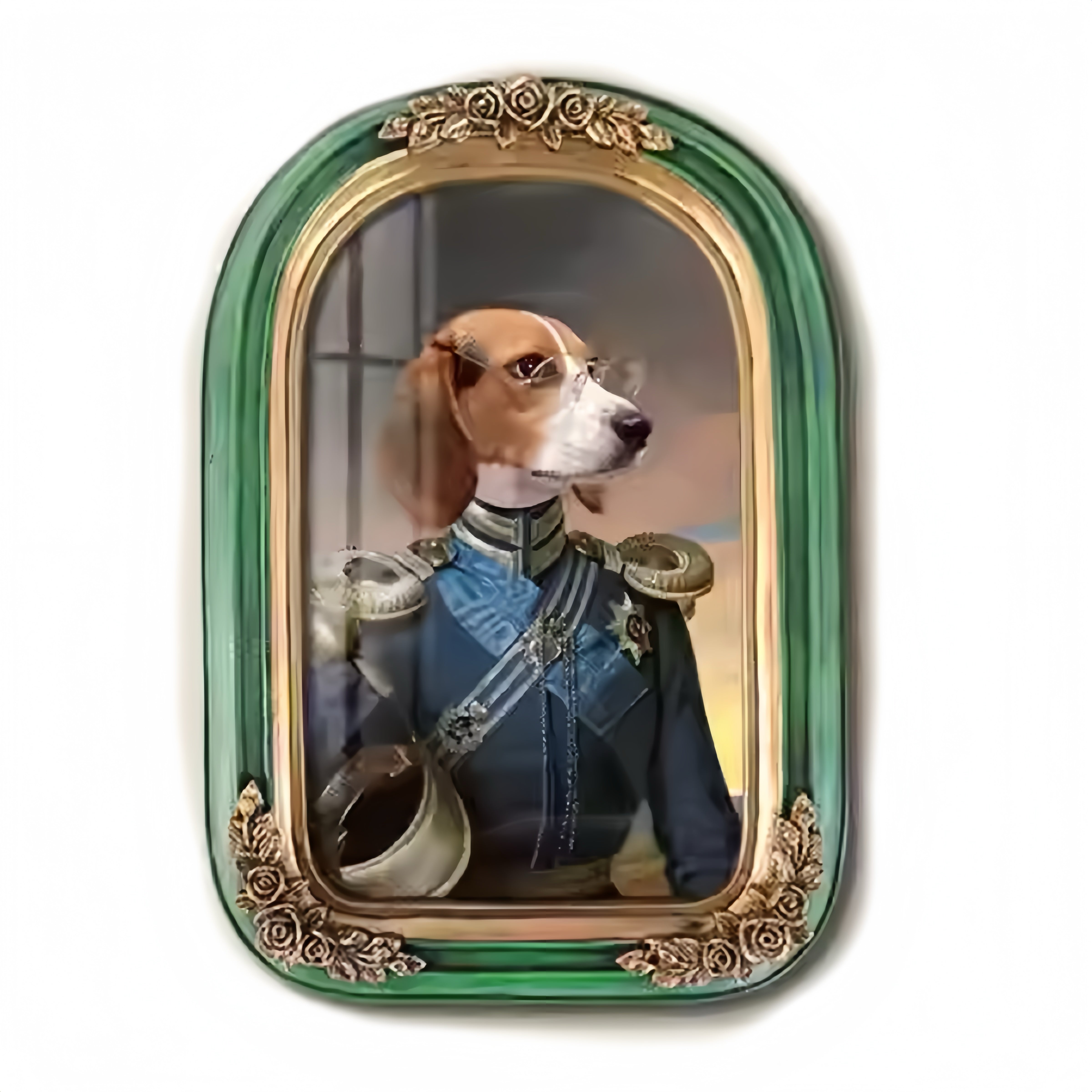 Vintage Style Custom Pet Portrait on Canvas | European Framed Cat & Dog Art Print - Unique Memorial Decor Gift